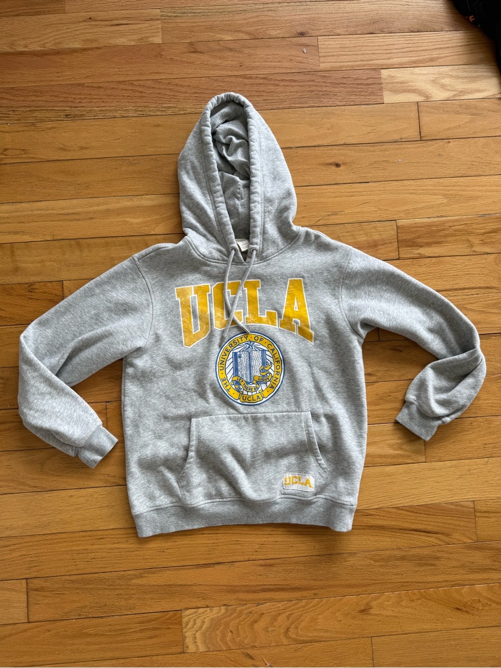H&M Gray Hoodie with Yellow UCLA Patch